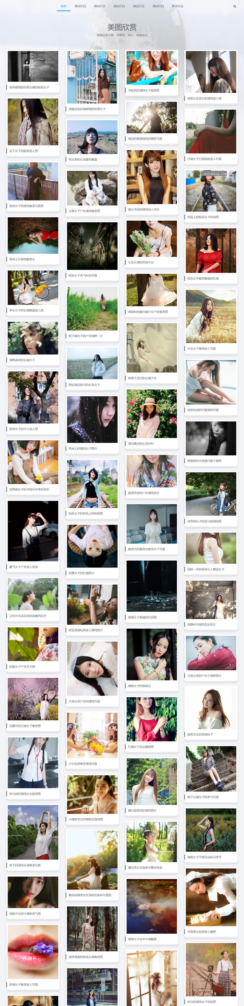 帝国CMS瀑布流图片自适应模板【ecms197】